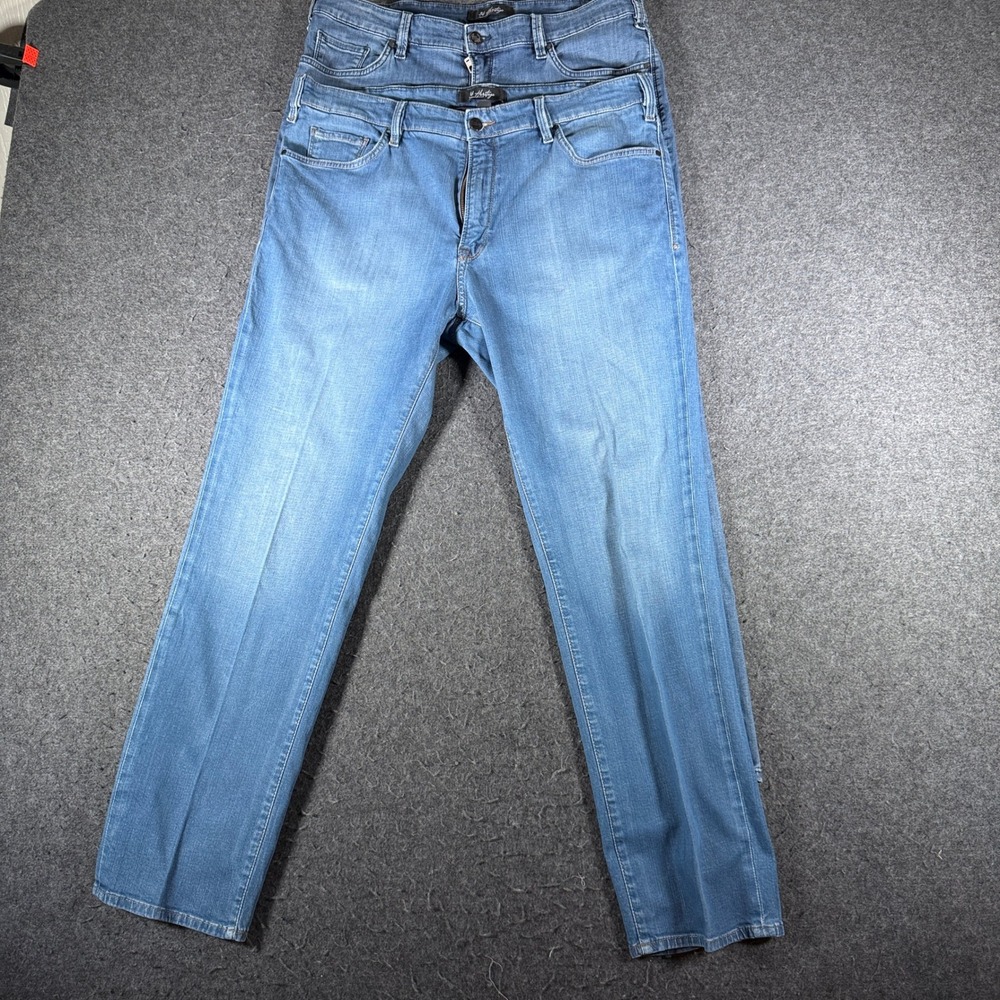 34 Heritage Charisma Comfort-Rise Classic Mens Light Blue Straight Jeans 40/32